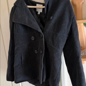 Croft & Barrow Women's Black Pea Coat